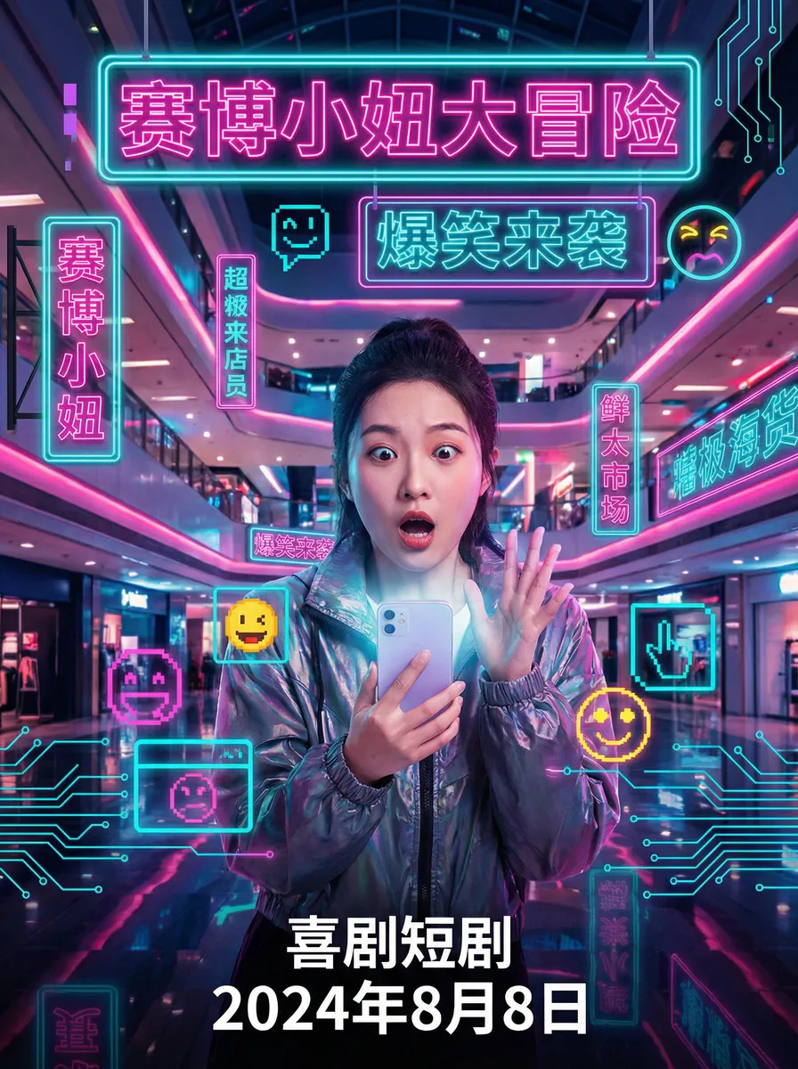 亚洲第一天堂中文字幕 搞笑喜剧短剧 - 赛博小妞大冒险海报